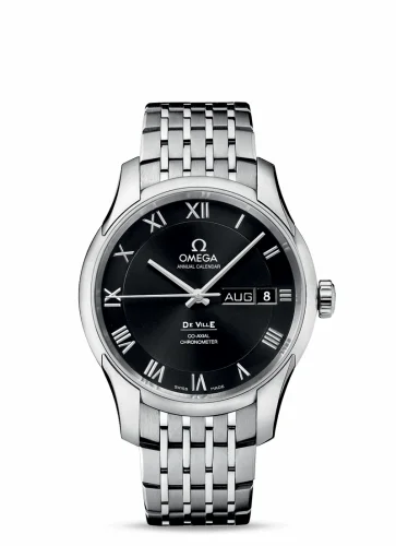 Omega De Ville Co-Axial Annual Calendar Stainless Steel / Black / Bracelet 431.10.41.22.01.001 (43110412201001)